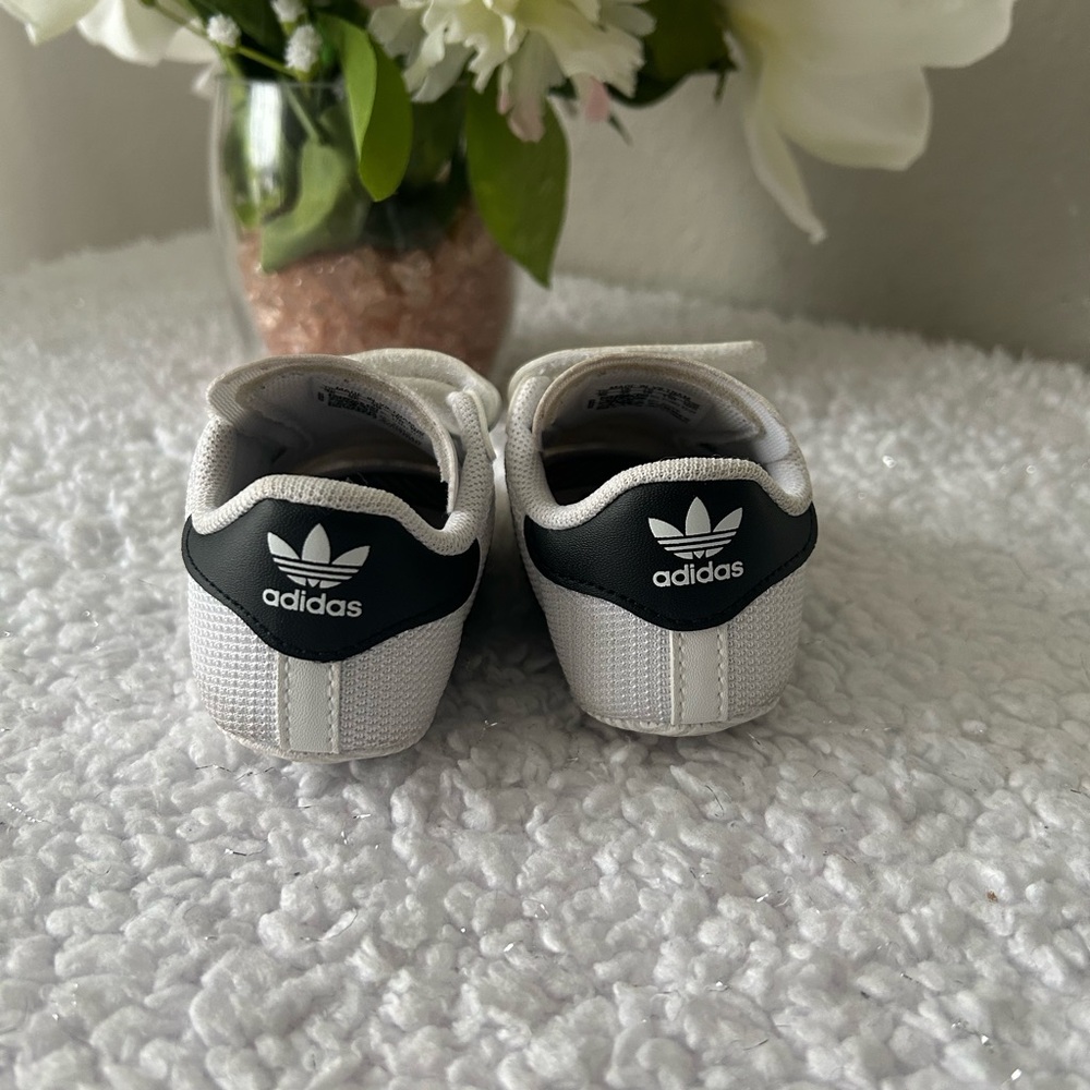 Adidas Infant White and Black Sneakers